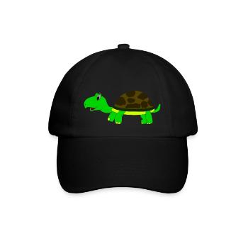 schildkröte - Baseballkappe - Schwarz/Schwarz - Vorne