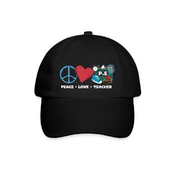 Impressionnant Peace Love Professeur d’éducation physique Une forme physique - Casquette classique - noir/noir - Devant