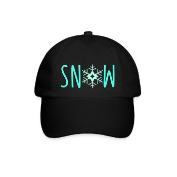 Snowflake Snow - Baseball Cap - black/black - Front