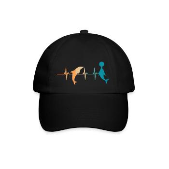Battement de cœur dauphin - Casquette classique - noir/noir - Devant