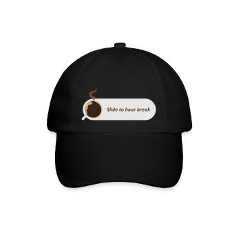 Slide to hour break - Baseball Cap - black/black - Front