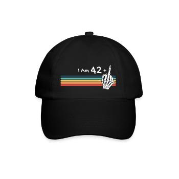 Skull Vintage - I'm not 43, I am 42 plus Middle - Baseball Cap - black/black - Front