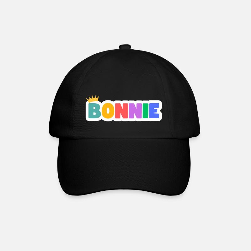 Bonnie! Personalisierbar - Baseballkappe - Schwarz/Schwarz