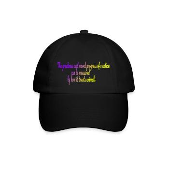 Die Größe einer Nation - Baseballkappe - Schwarz/Schwarz - Vorne