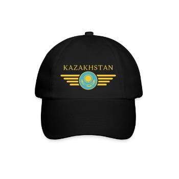 J’aime le Kazakhstan, T-shirt design de style élégance - Casquette classique - noir/noir - Devant