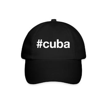 CUBA Hashtag Kuba - Baseballkappe - Schwarz/Schwarz - Vorne