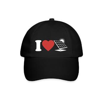 I Love Photovoltaics - Heart - Renewable Energy - Baseball Cap - black/black - Front