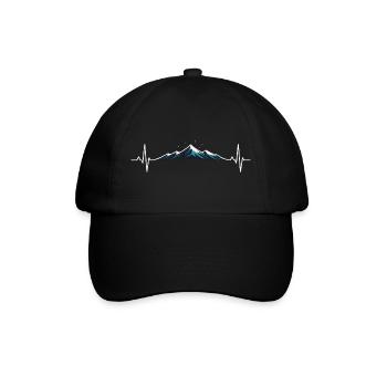 Heartbeat at the top of the mountain - Baseball Cap - black/black - Front