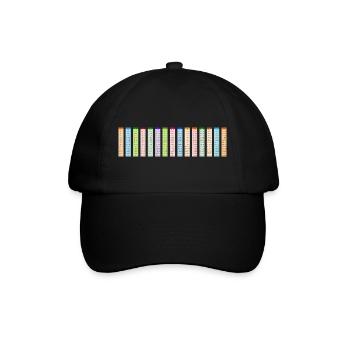 Table de multiplication colorée numérotée 15x15 - Casquette classique - noir/noir - Devant