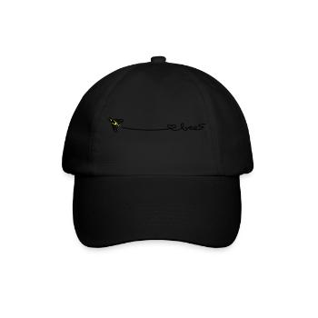 love bees - Baseballkappe - Schwarz/Schwarz - Vorne