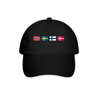 Drapeaux scandinaves - Casquette classique - noir/noir - Devant