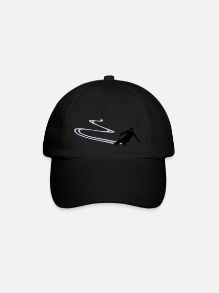 Sport - Skifahrer - Baseballkappe - Schwarz/Schwarz
