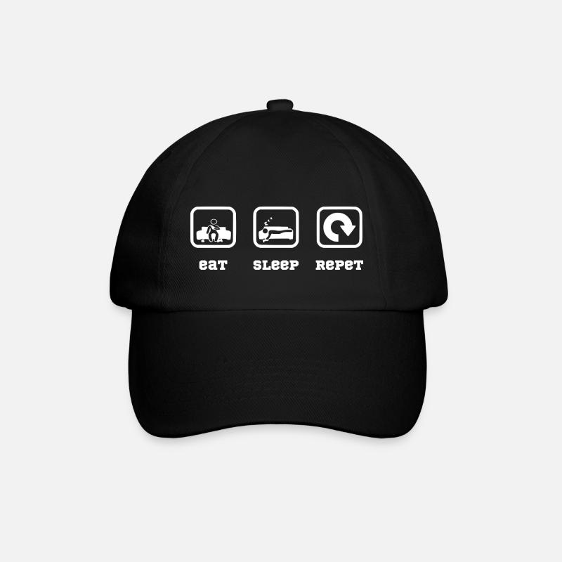 eat sleep repeat - Casquette classique - noir/noir