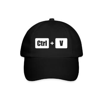 Ctrl C Ctrl V Vater Sohn Eltern Kind Partnerlook - Baseballkappe - Schwarz/Schwarz - Vorne