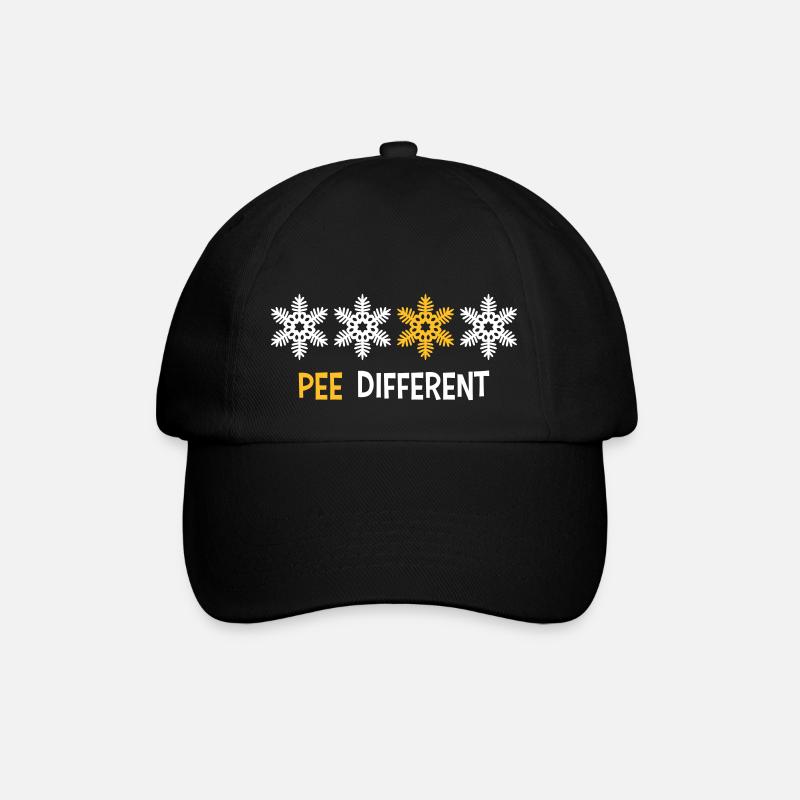 Pee Different Gelber - Baseballkappe - Schwarz/Schwarz