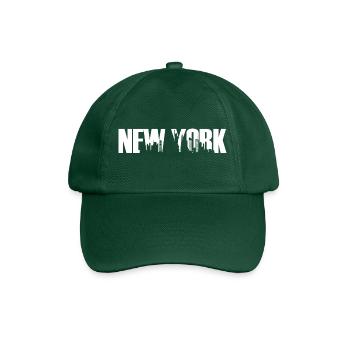 New York USA City Skyline Manhattan Queens - Casquette classique - vert bouteille - Devant