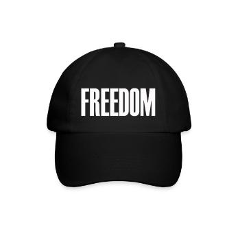 freedom free free shirt sticker cap cap cap - Baseball Cap - black/black - Front