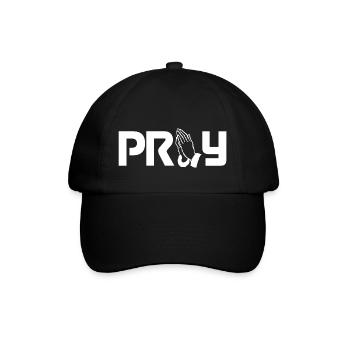 Pray - Christian Clothing - Baseball Cap - black/black - Front