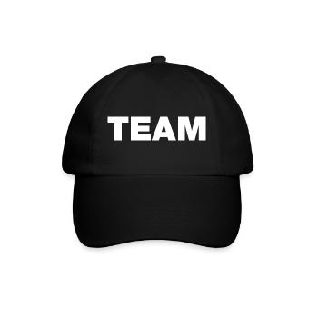 Team (weiß) - Baseballkappe - Schwarz/Schwarz - Vorne