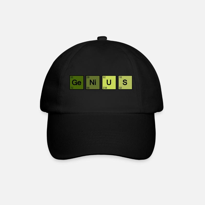 Genialer Nerd-Geek - Baseballkappe - Schwarz/Schwarz