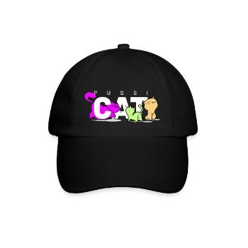 pussi chats blancs - Casquette classique - noir/noir - Devant