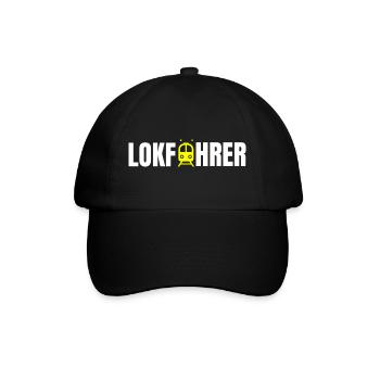 Lokführer Design - Baseballkappe - Schwarz/Schwarz - Vorne