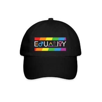 LBGT Flag Gay Pride Human Vintage Rainbow - Baseball Cap - black/black - Front
