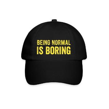 Being normal is boring - Baseball Cap - black/black - Front