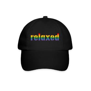 Pride Rainbow Tshirt relaxed LGBT lgbtqi queer - Baseballkappe - Schwarz/Schwarz - Vorne