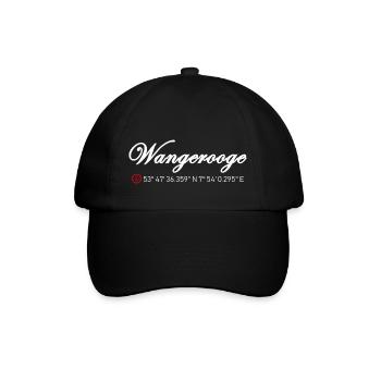 Insel Wangerooge - Baseballkappe - Schwarz/Schwarz - Vorne