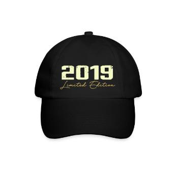 2019 Limitierte Auflage - 2019 Geburtstagsgeschenk - Baseballkappe - Schwarz/Schwarz - Vorne