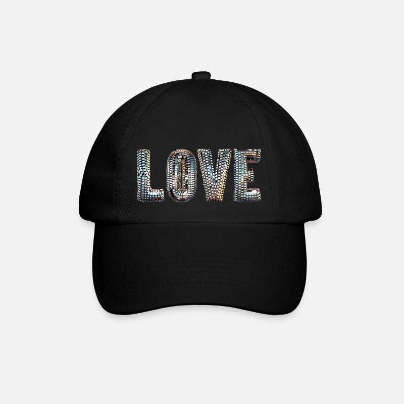 Disco Liebe - Baseballkappe - Schwarz/Schwarz