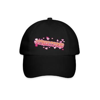 Nourriture de rue cool avec un design de cœurs roses - Casquette classique - noir/noir - Devant