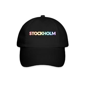 Stockholm Schweden Regenbogen LGBTQ Gay Pride - Baseballkappe - Schwarz/Schwarz - Vorne