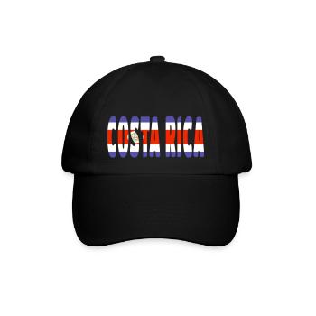 Couleurs des lettres du drapeau du COSTA RICA - Casquette classique - noir/noir - Devant