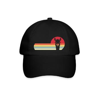 Alpaga Drôle d’amoureux des animaux Alpagas - Casquette classique - noir/noir - Devant