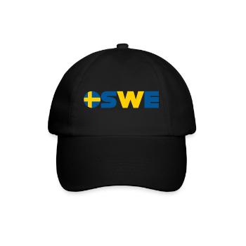 Schweden - Baseballkappe - Schwarz/Schwarz - Vorne