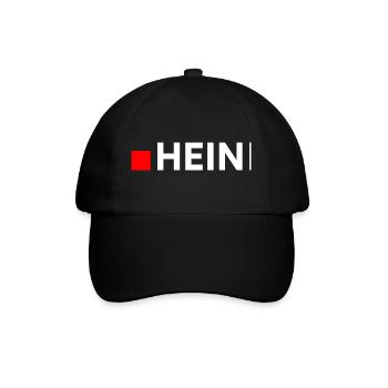 HEIN | Minimalistische, lustige Reaktion - Baseballkappe - Schwarz/Schwarz - Vorne