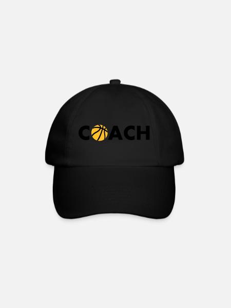 basketball Trainer Coach - Baseballkappe - Schwarz/Schwarz