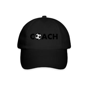 coach fußball - Baseballkappe - Schwarz/Schwarz - Vorne