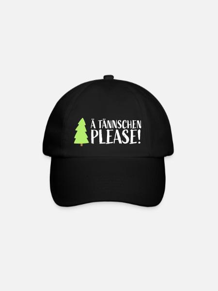 Xmas Denglisch - Ä TÄNNSCHEN PLEASE! - Baseballkappe - Schwarz/Schwarz