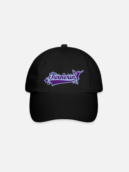 Turnerin Schriftzug 01 - Baseballkappe - Schwarz/Schwarz