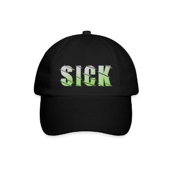 Sick Design - Baseballkappe - Schwarz/Schwarz - Vorne