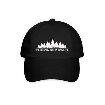 Thüringer Wald Deutschland Urlaub Souvenir - Baseballkappe - Schwarz/Schwarz - Vorne