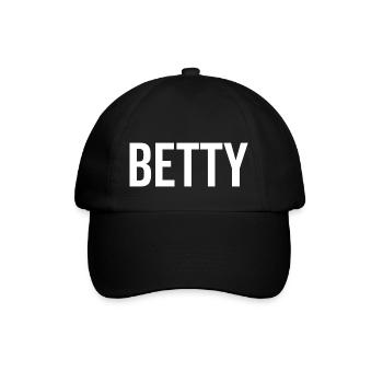 Betty Nom personnalisé Police Texte Anniversaire - Casquette classique - noir/noir - Devant