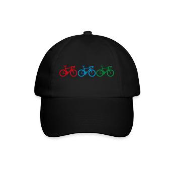 Colorful Roadbikes - Baseballkappe - Schwarz/Schwarz - Vorne