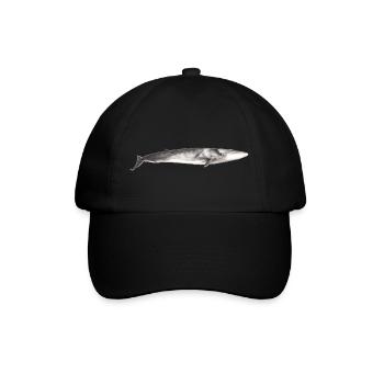 Fin whale Balaenoptera physalus - Baseball Cap - black/black - Front