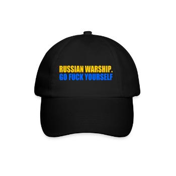 russian warship go f yourself - Baseballkappe - Schwarz/Schwarz - Vorne