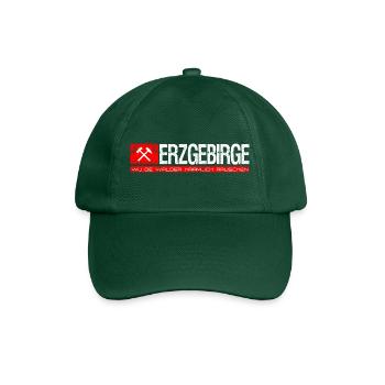 Erzgebirge Wu de walder haamlich rauschen - Baseballkappe - Flaschengrün - Vorne