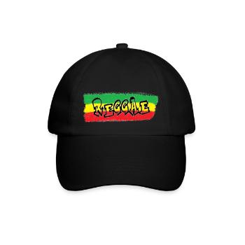 Reggae Banner Sprayed - Baseball Cap - black/black - Front
